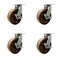 Service Caster 10'' Heavy Duty High Temp Phenolic Caster Set 4 Brakes 2 Swivel Locks, 4PK CRAN-KP92S1030-PHRHT-SLB-BSL2-SLB2 - alternate 1